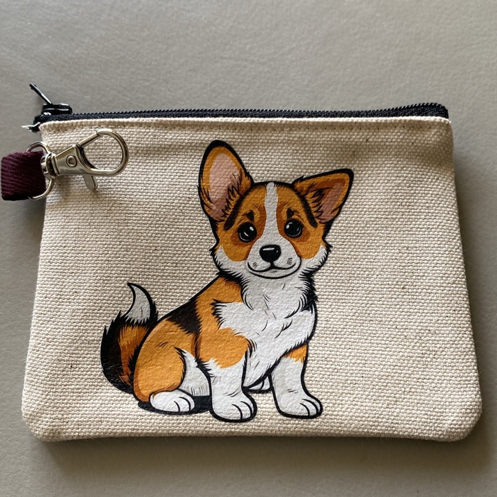 zippered  Coin accessory Pouch with Dog pick one - Picture 10 of 13